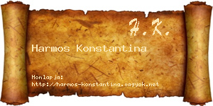 Harmos Konstantina névjegykártya